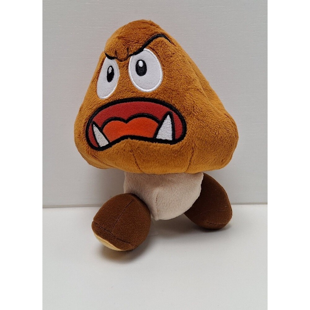 Super Mario Goomba Mushroom Plush Open Mouth Running World Of Nintendo 6 Inch
